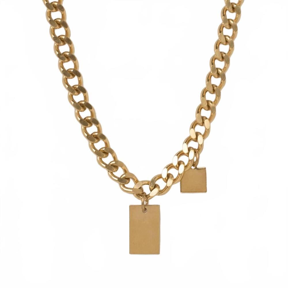 NEW MEREWIF women's wallace ii chain necklace in gold